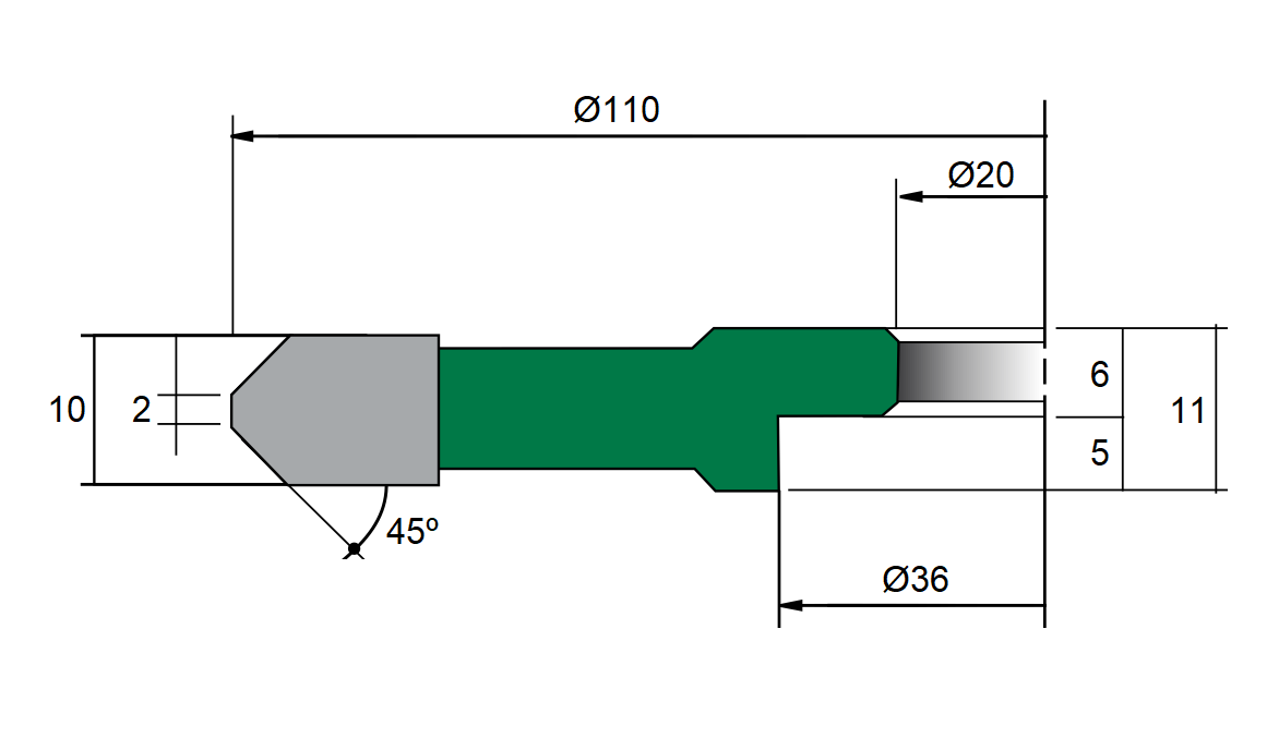 Fresa para Dobra de ACM Ø110 x 10 x 20 - 6 Dentes - Cód. 1390.01